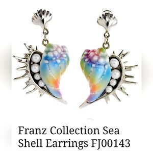 Franz Shell Pearl Earrings. Collectors NEW!!!
